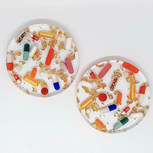 Pills + Gold Coasters | Tart